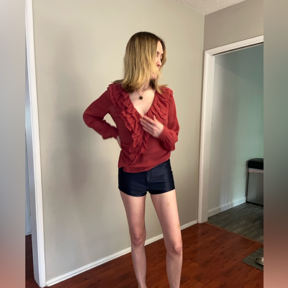 Red Sezane blouse. Worn once.